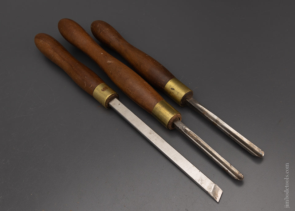 3 Good Lathe Wood Turning Chisels - 106011