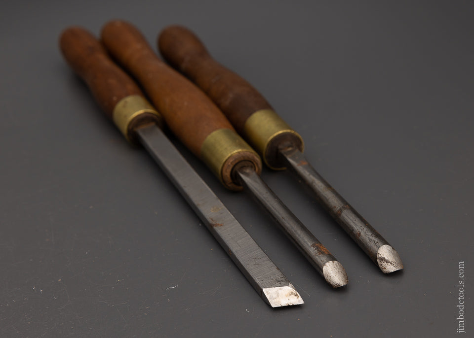 3 Good Lathe Wood Turning Chisels - 106011