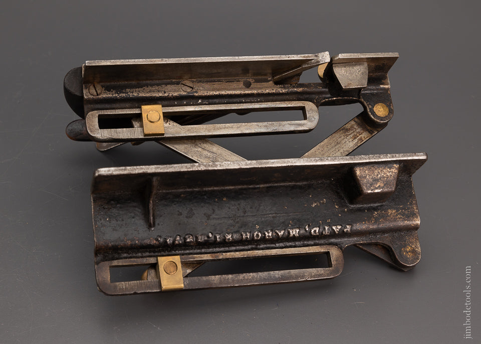 MORRIS Patent March 21, 1871 Type One Scissor Arm Plow Plane with One Iron - 106688