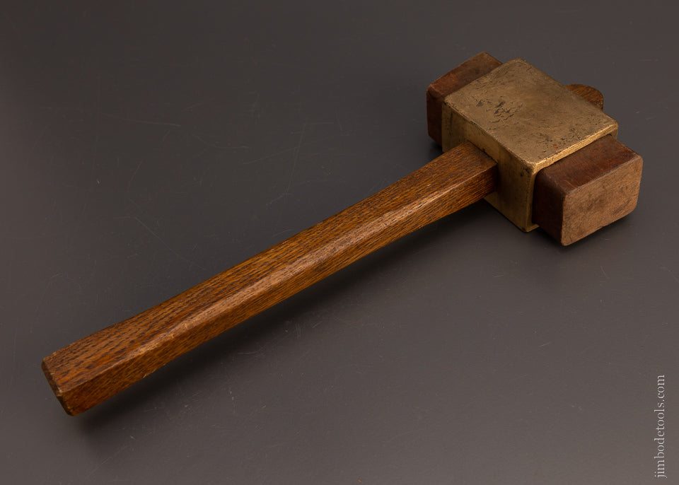 Early English Brass & Wood Head Mallet - 106918