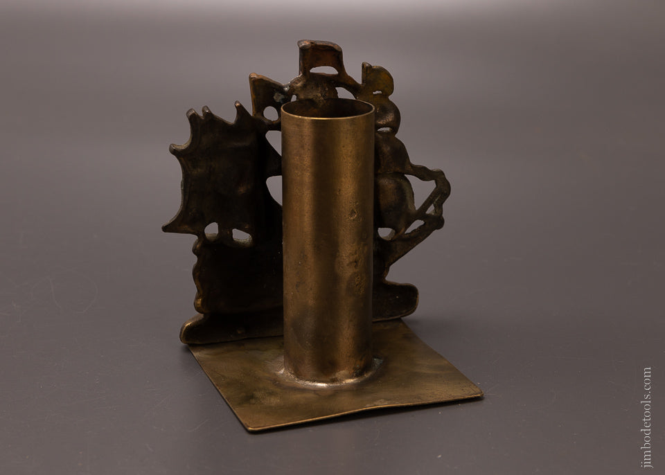 Heavy Brass Fireplace Spill Holder - 107148