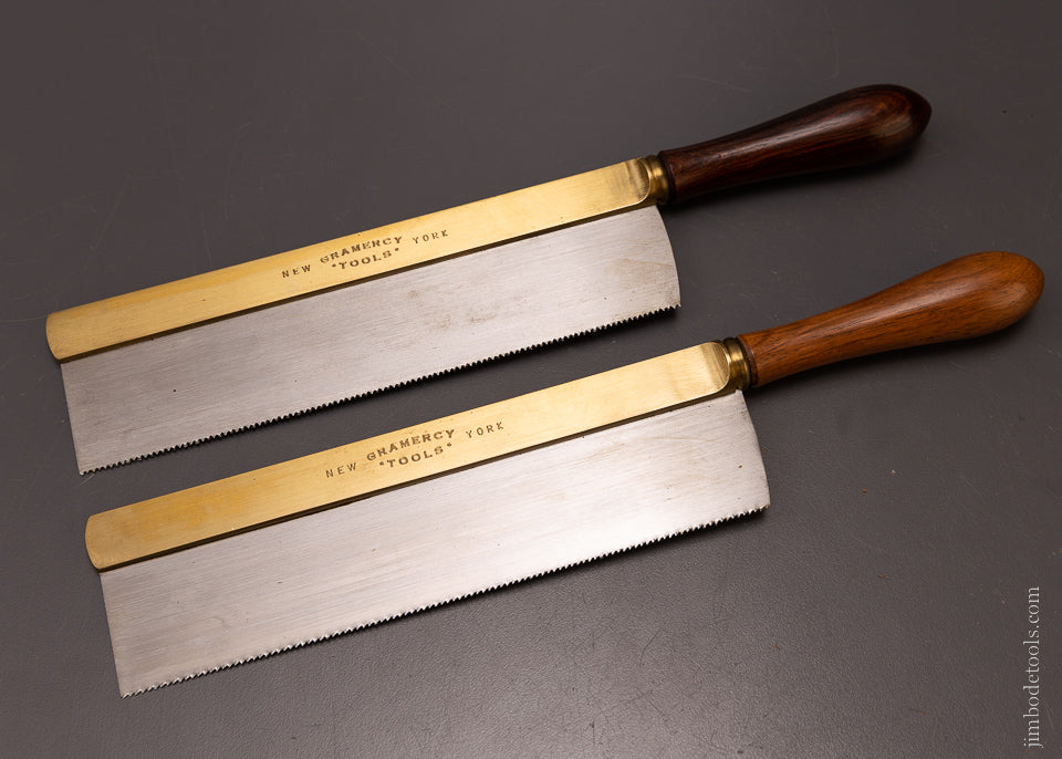 Extraordinary High Quality Pair of Rosewood Handle Brass Back Gents Saw - 107194