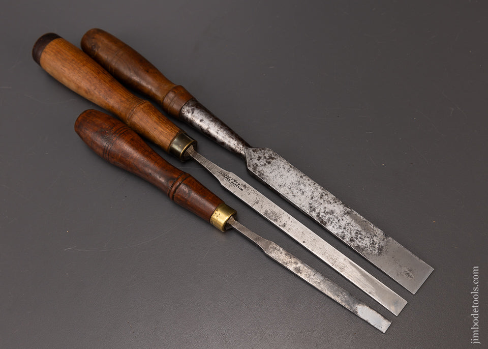 3 Excellent, Sharp User Antique Chisels - 108113