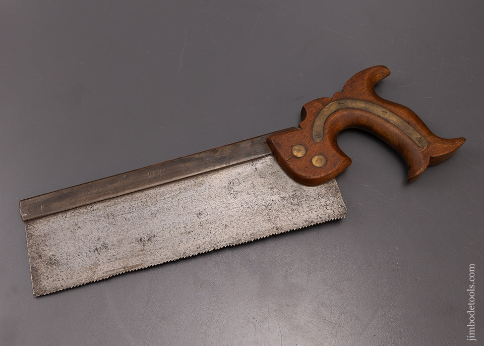 Rare PANDEL Back Saw with Reinforced Brass Inlay Handle - 108248