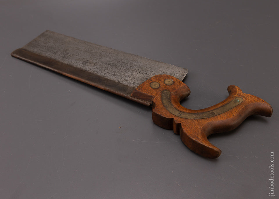 Rare PANDEL Back Saw with Reinforced Brass Inlay Handle - 108248