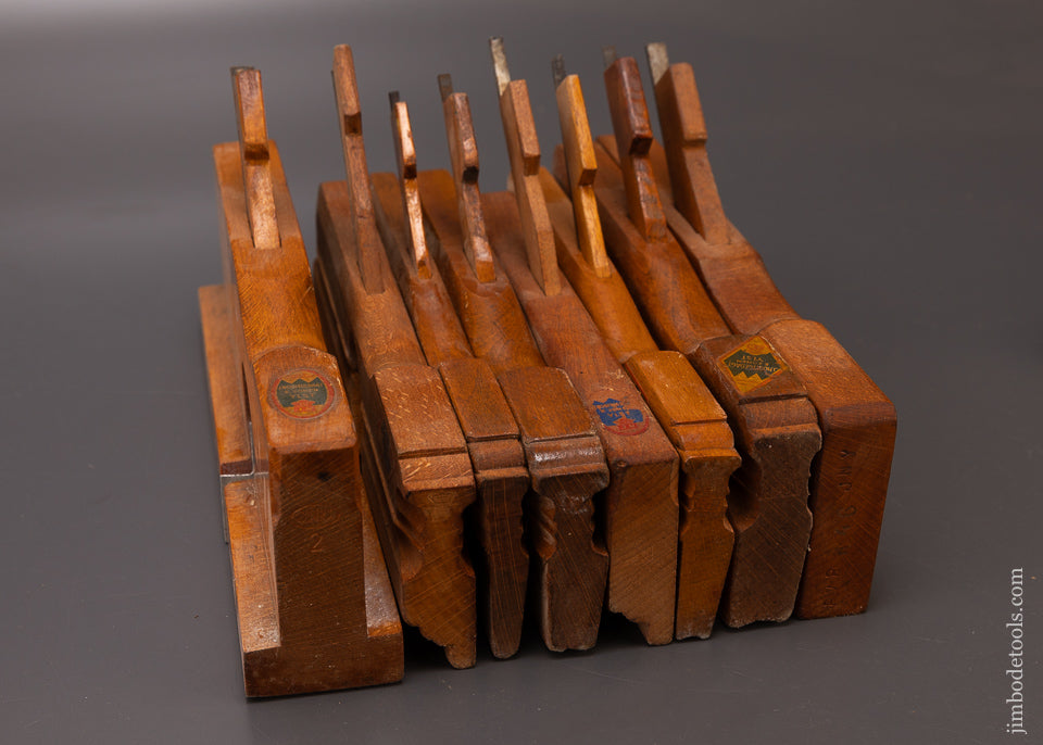 Fine Set of 8 WOODEN Moulding Planes by NOOITGEDAGT - 