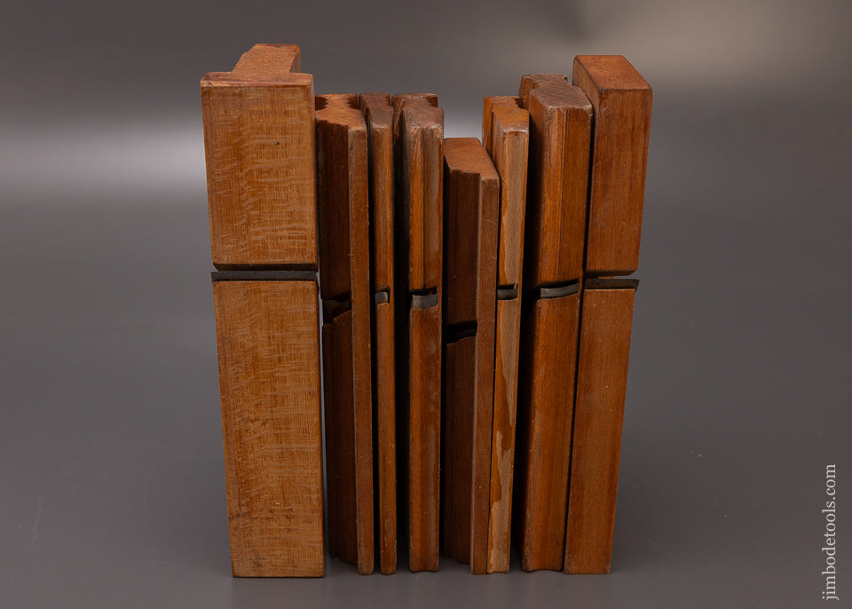 Fine Set of 8 WOODEN Moulding Planes by NOOITGEDAGT - 