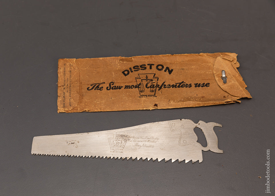 Rare DISSTON Model for Setting & Filing Hand Saw Original Wrapper - 108792