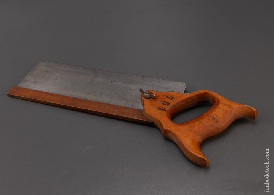 Rare C.E. JENNINGS Dovetail Saw with Wooden Spine - 109156