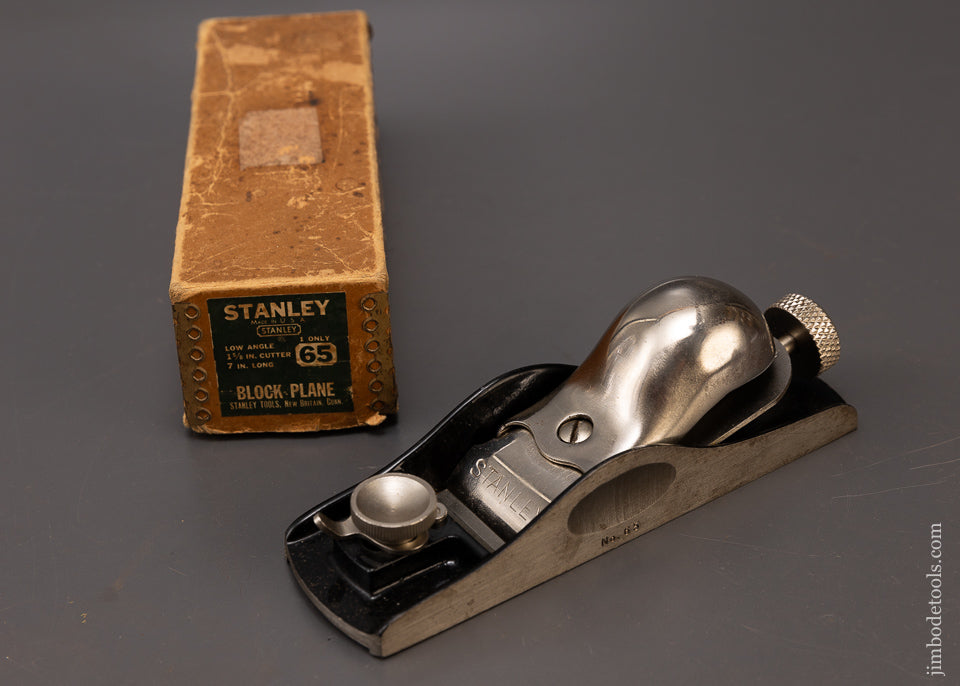 STANLEY No. 65 Low Angle Block Plane Near Mint in Box - 109350