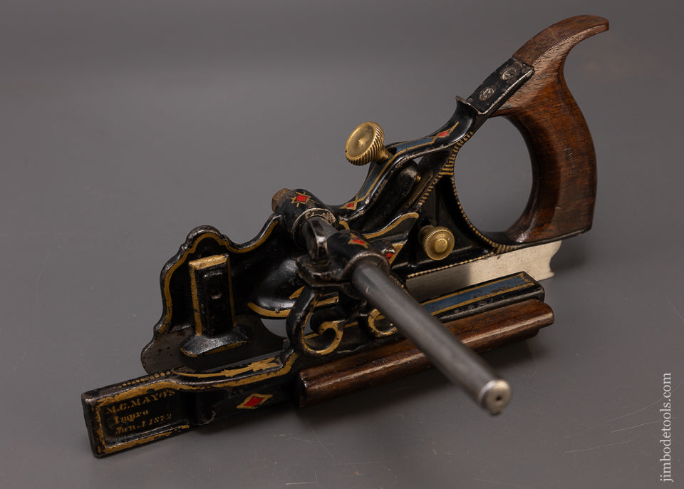 Stunning MAYO’S IMPROVED PHILLIPS PATENT Plow Plane in Full Paint - 109359