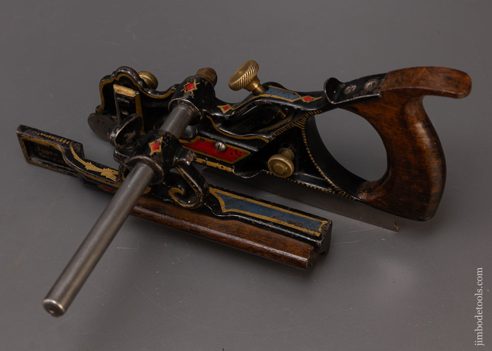 Stunning MAYO’S IMPROVED PHILLIPS PATENT Plow Plane in Full Paint - 109359