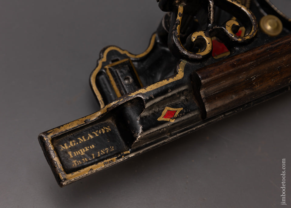 Stunning MAYO’S IMPROVED PHILLIPS PATENT Plow Plane in Full Paint - 109359