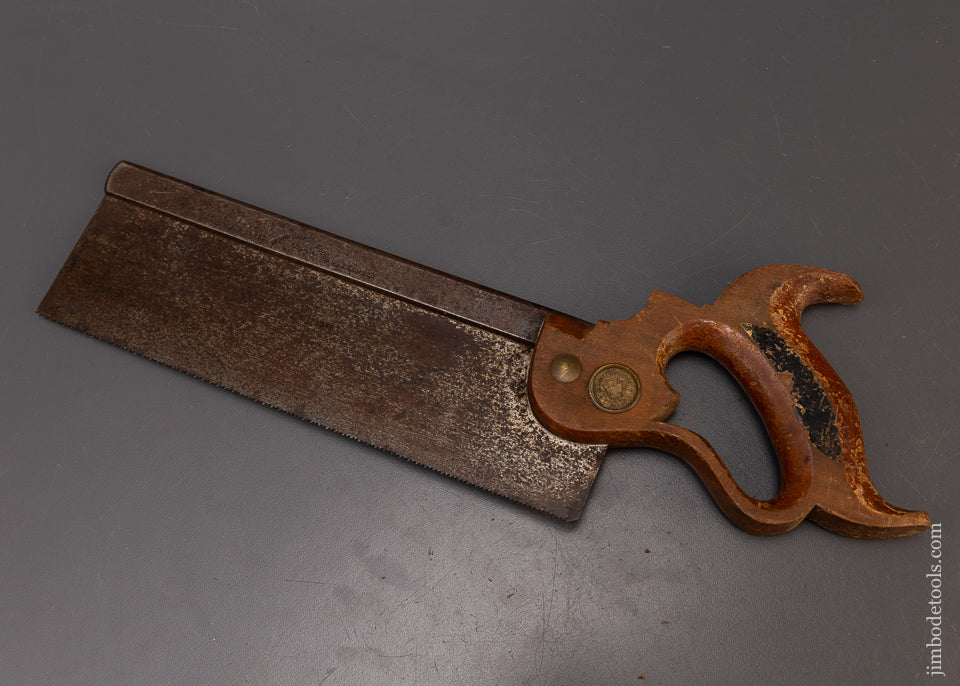 Fine Early DISSTON Back Saw with Label - 110109