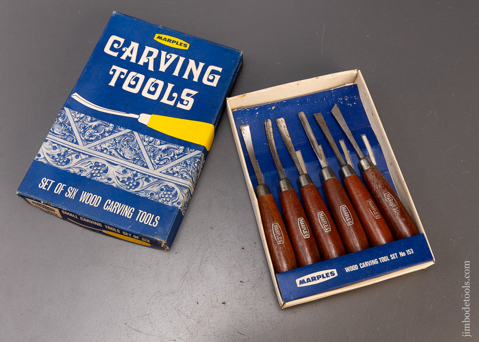 6 MARPLES Carving Tools Mint in Box - 110416