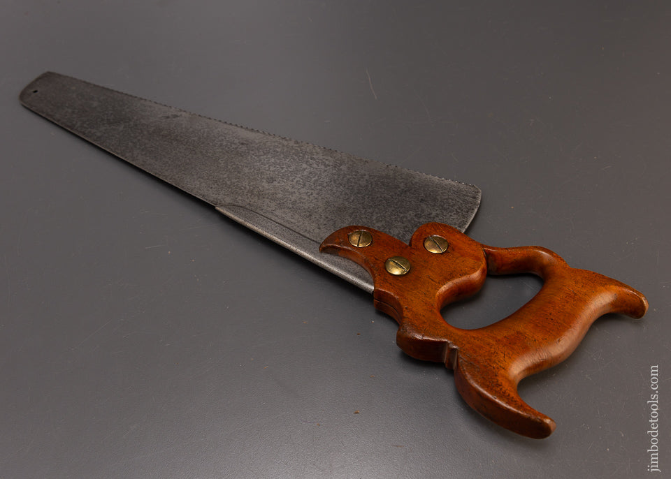 Rare DISSTON No. 8 Half Back Saw with Double Cove Handle - 110580