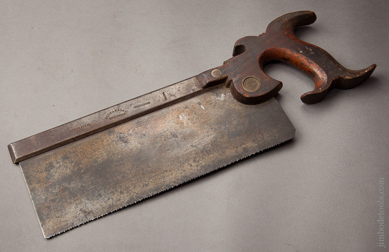 Incredible Early RICHARDSON Back Saw with 3 1/4 inch Deep Blade