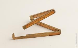 STANLEY No. 3 Boxwood & Brass Carpenter's Caliper Rule circa 1900-17 FINE     75039