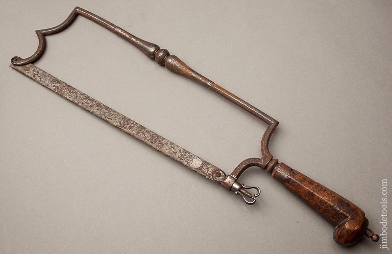 STUNNING 18th Century Surgeon's Saw with Burl Handle - EXCELSIOR 68988