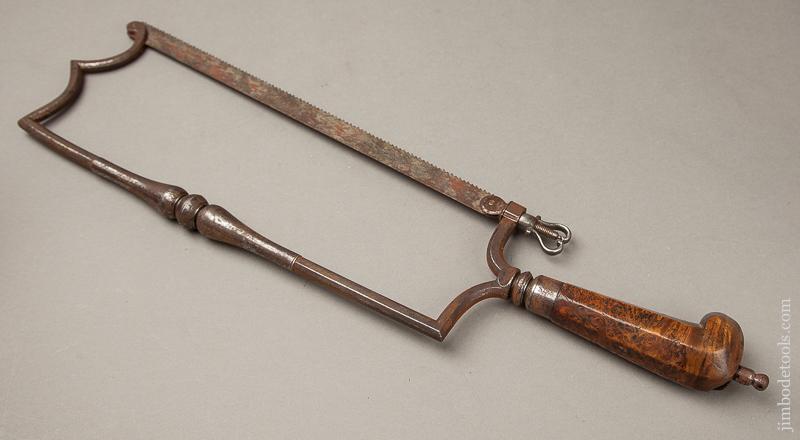 STUNNING 18th Century Surgeon's Saw with Burl Handle - EXCELSIOR 68988