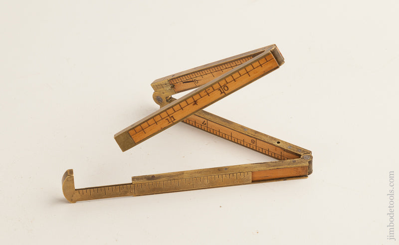 STANLEY No. 3 Boxwood & Brass Carpenter's Caliper Rule circa 1900-17 FINE     75039 - 75039