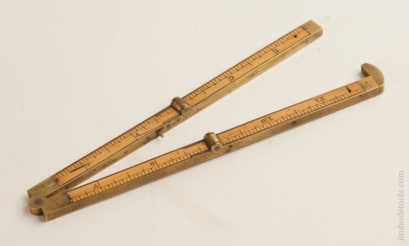 STANLEY No. 3 Boxwood & Brass Carpenter's Caliper Rule circa 1900-17 FINE     75039 - 75039