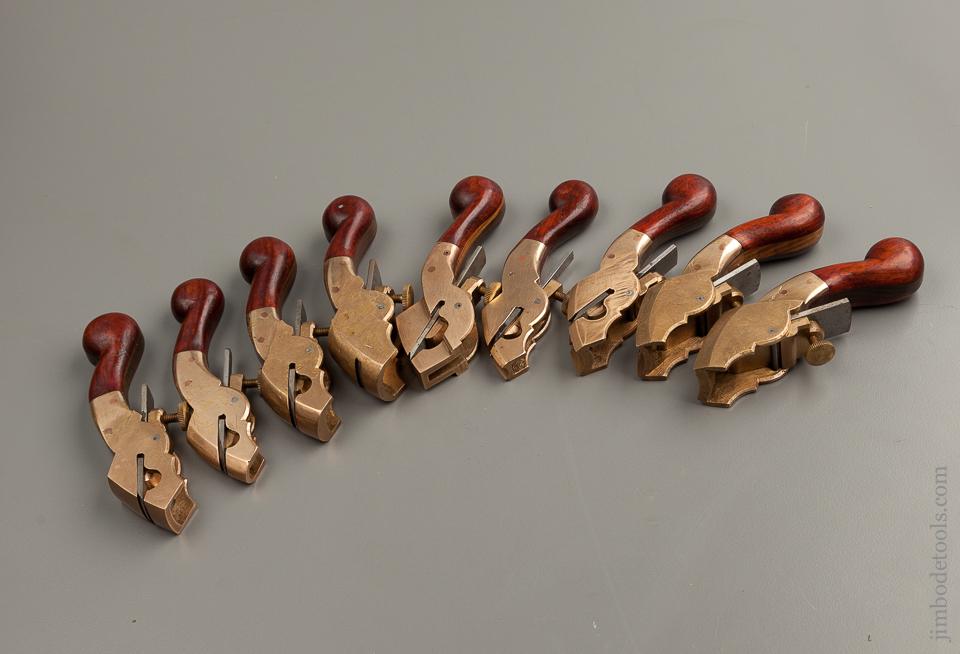 Lovely Set of Nine Tail Handled Finger Planes - 76379 - AS OF OCT. 11