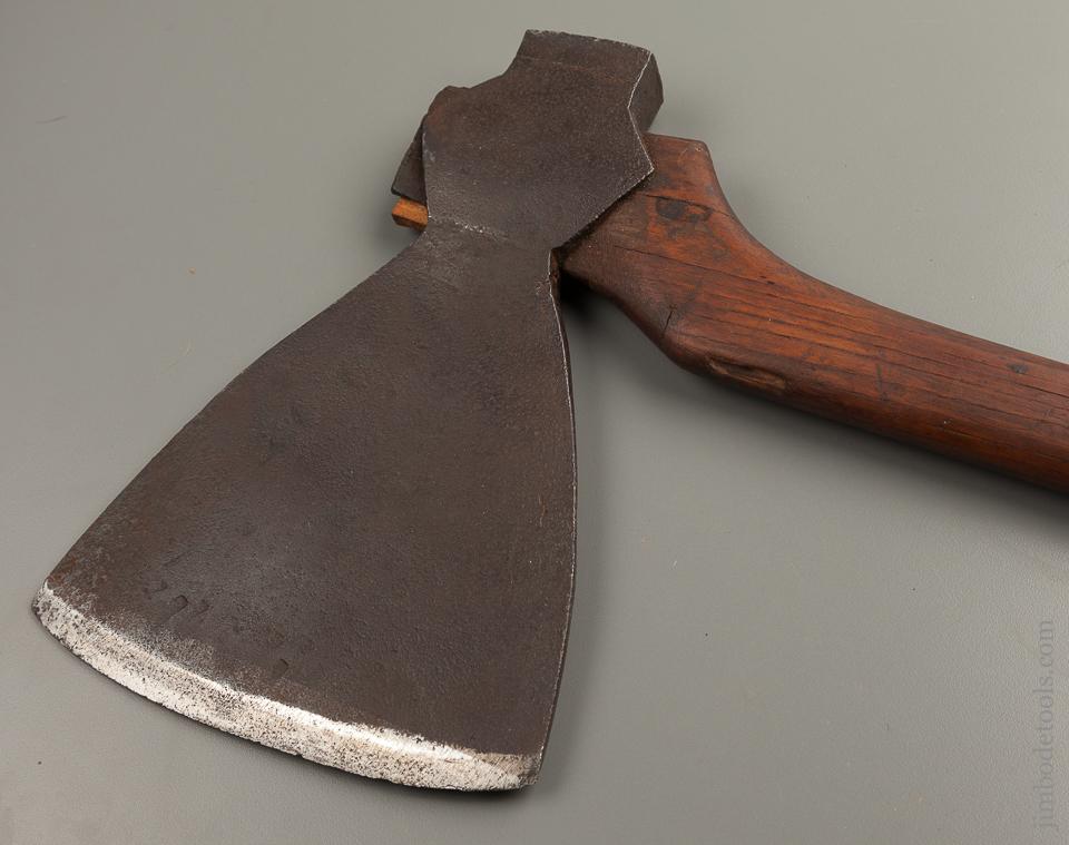 Unusual Double Bevel Axe with Great Original 23 1/2 inch Handle - 76469R