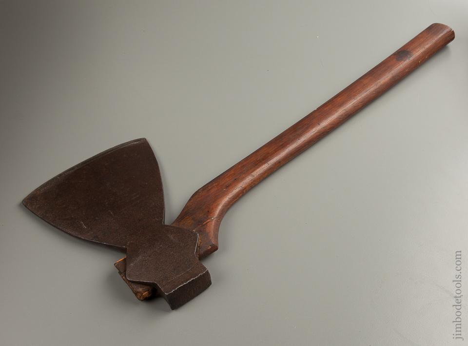 Unusual Double Bevel Axe with Great Original 23 1/2 inch Handle - 76469R