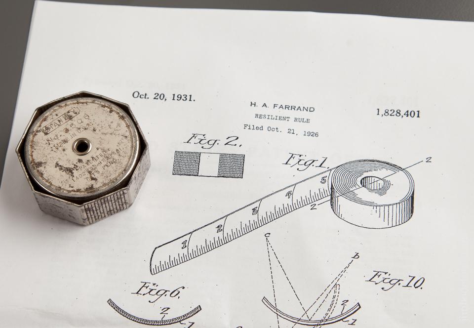 FARRAND Patent October 21, 1926 STANLEY No. 3506 Hexagonal Tape Measure RARE - 76669