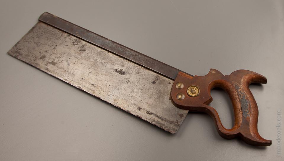 Just Sharpened! 14 point 12 inch Crosscut DISSTON Back Saw circa 1896-1917 - 77104R