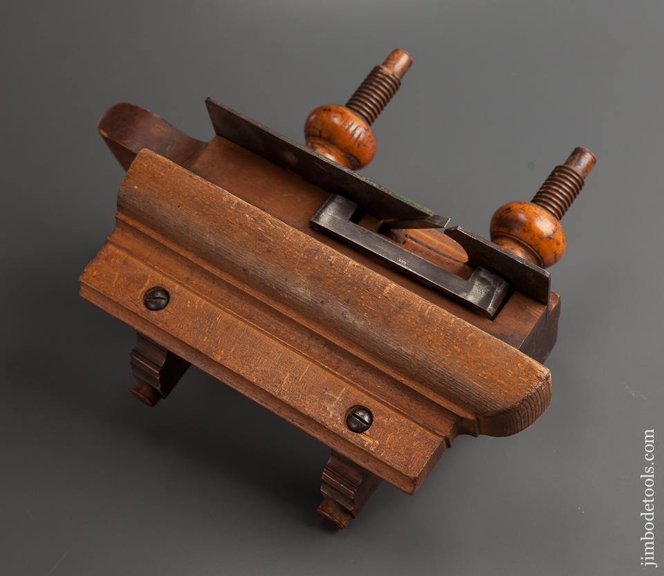 Fine User AUBURN TOOL CO Handled Beech Plow Plane with Screw Arms circa 1864-93 Auburn NY - 77574