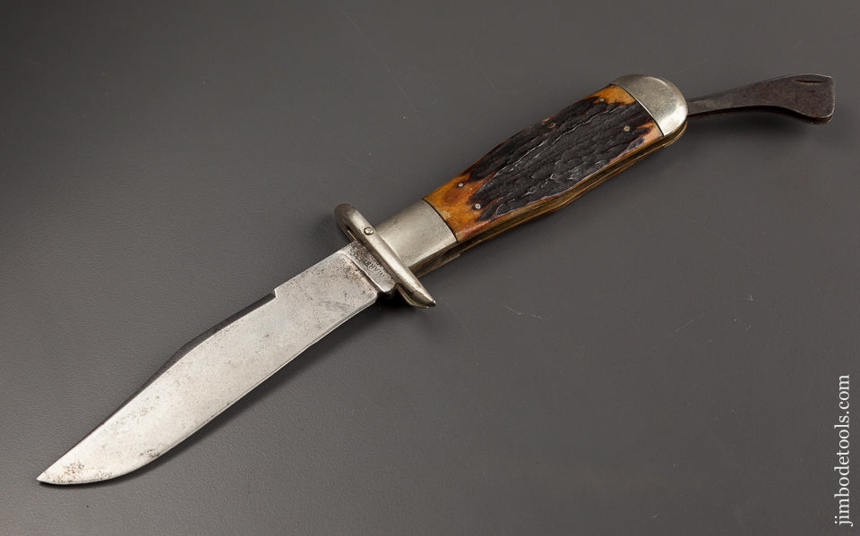 Antique Tiny Novelty Folding Knife / Unusual Late 1800 Steel 