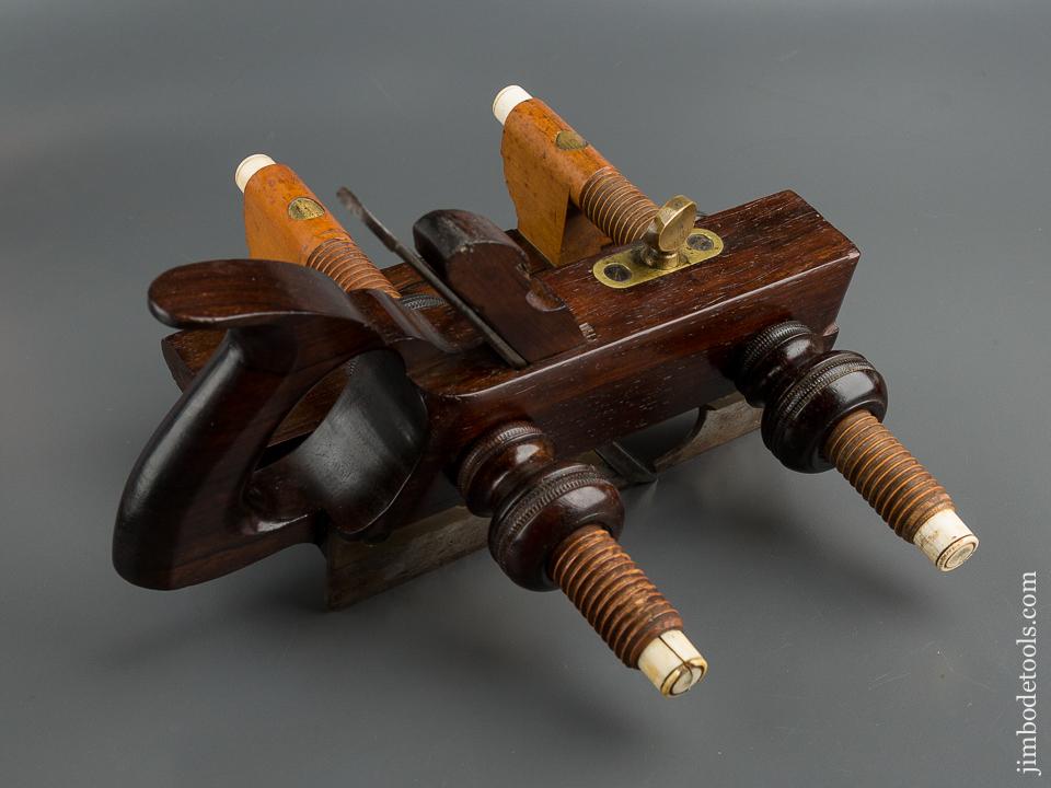 Fantastic! Solid Rosewood Plow Plough Plane by OHIO TOOL CO circa 1851-1913 FINE - 79558U