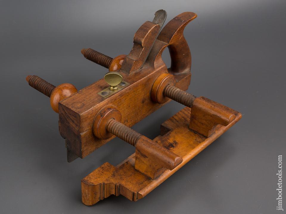 G.W. DENISON Winthrop, CT Beech with Boxwood Handled Plow Plough Plane circa 1868-84 EXTRA FINE -- 80331