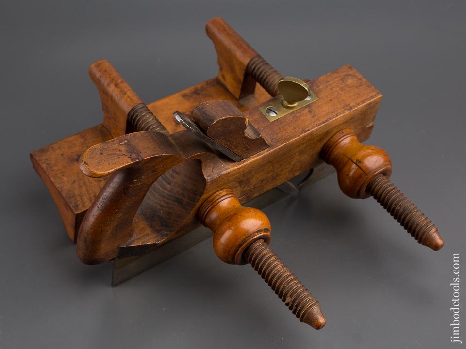 G.W. DENISON Winthrop, CT Beech with Boxwood Handled Plow Plough Plane circa 1868-84 EXTRA FINE -- 80331