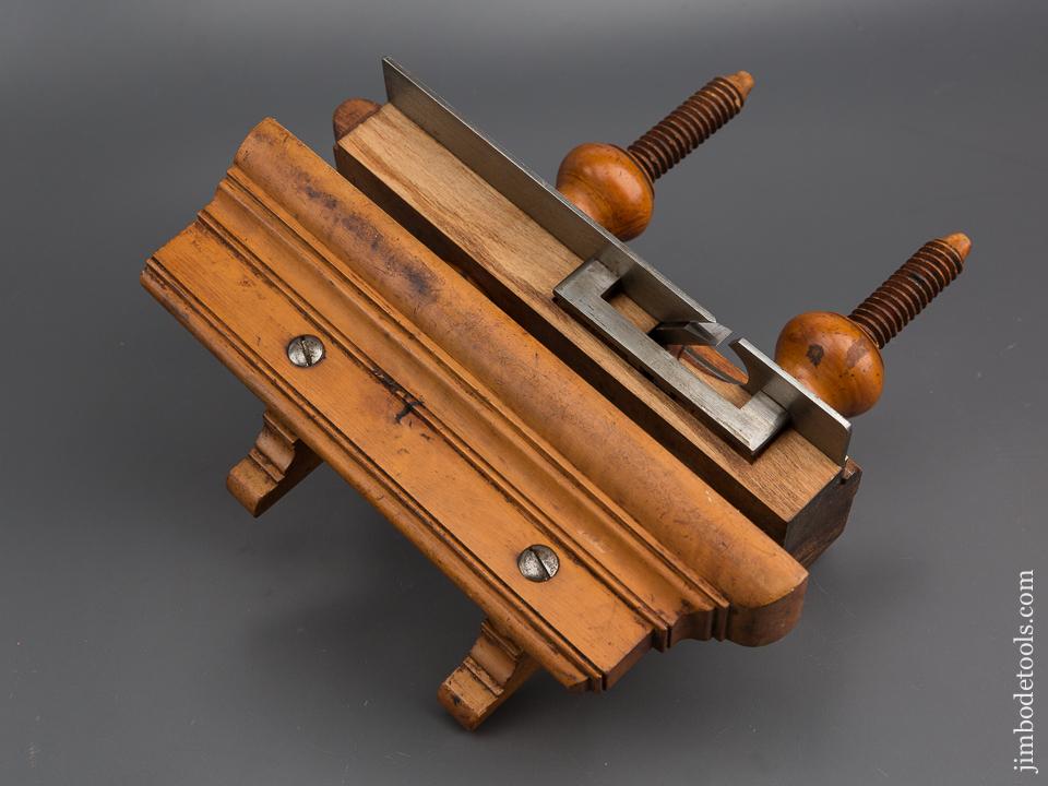 G.W. DENISON Winthrop, CT Beech with Boxwood Handled Plow Plough Plane circa 1868-84 EXTRA FINE -- 80331