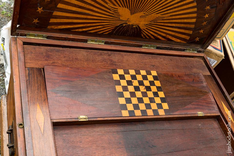 Stunning! 19th Century Cabinetmaker's Tool Chest with Fabulous inlay and Dovetails - 80954U