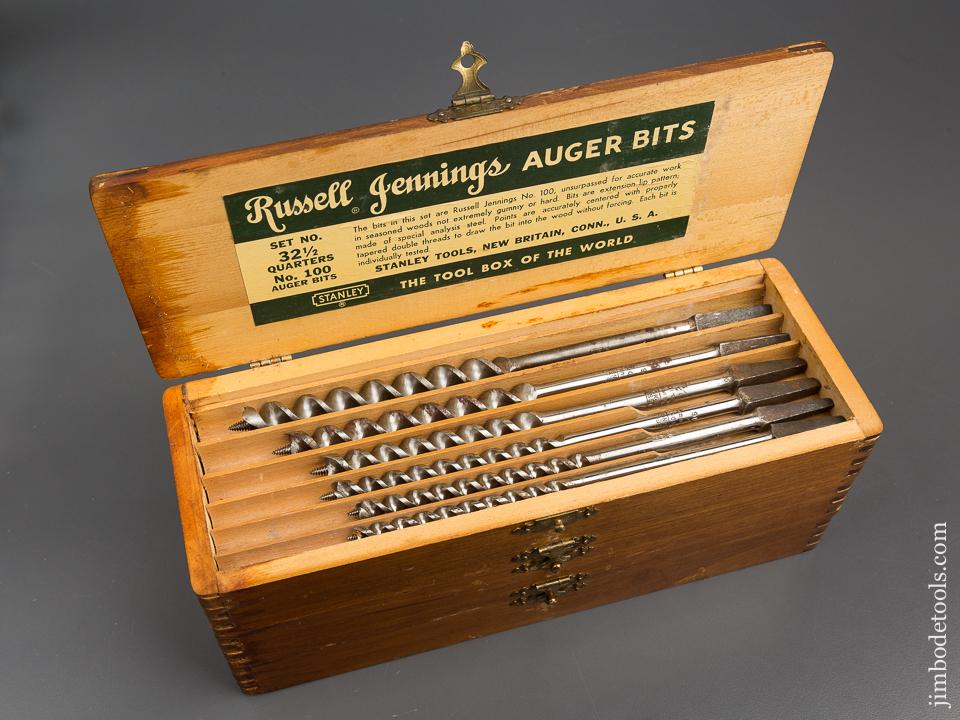 Complete Set of 13 RUSSELL JENNINGS Auger Bits in Original 3 Tiered Box - 81099