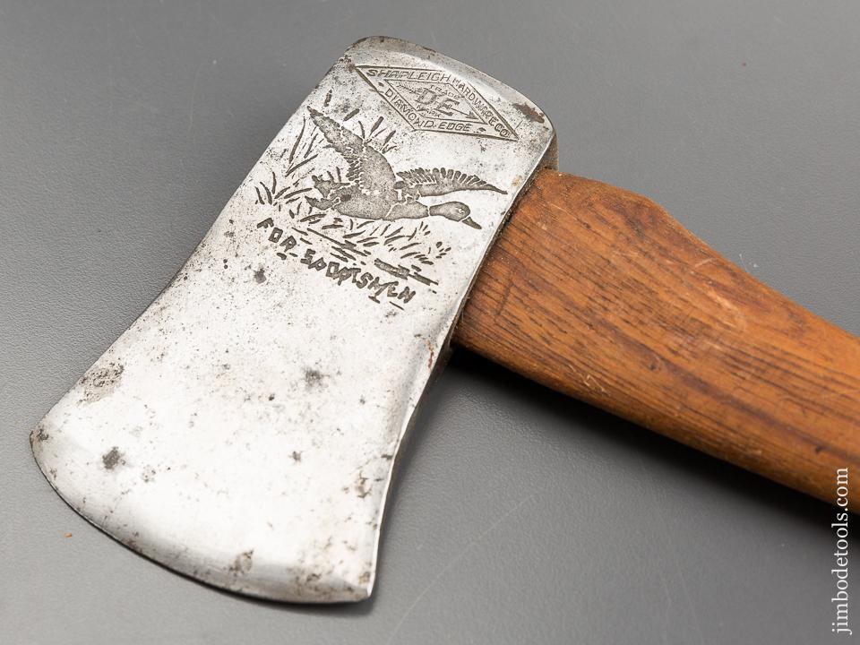 Extra Fine! SHAPLEIGH HARDWARE CO. SPORTSMEN Axe WITH Embossed Duck Motif - 81446R