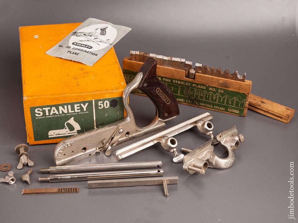 STANLEY No. 50 Light Combination Plane 100% COMPLETE in Original Box - 82311