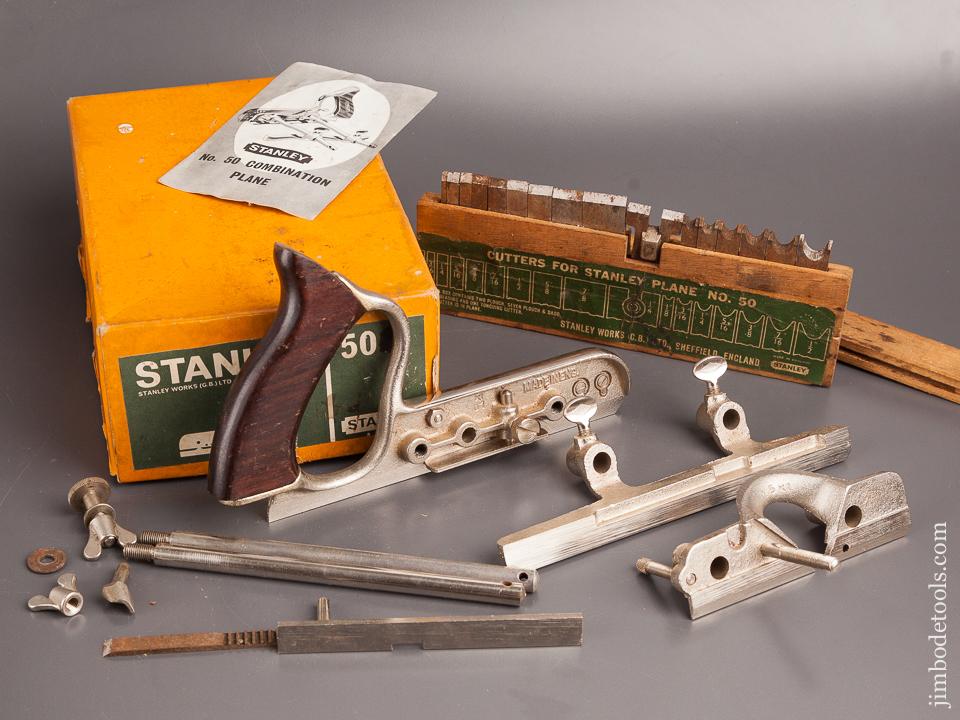 STANLEY No. 50 Light Combination Plane 100% COMPLETE in Original Box - 82311