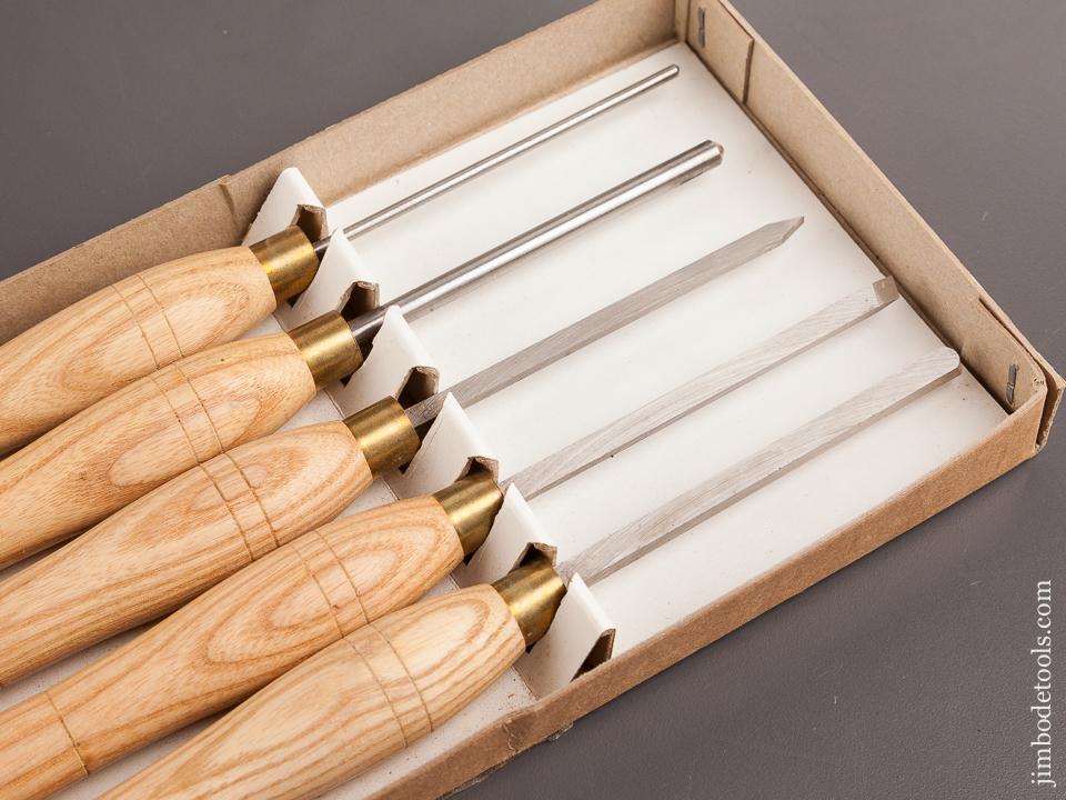 Set of Five ROBERT SORBY Micro Woodturning Tools in Original Box - 82615