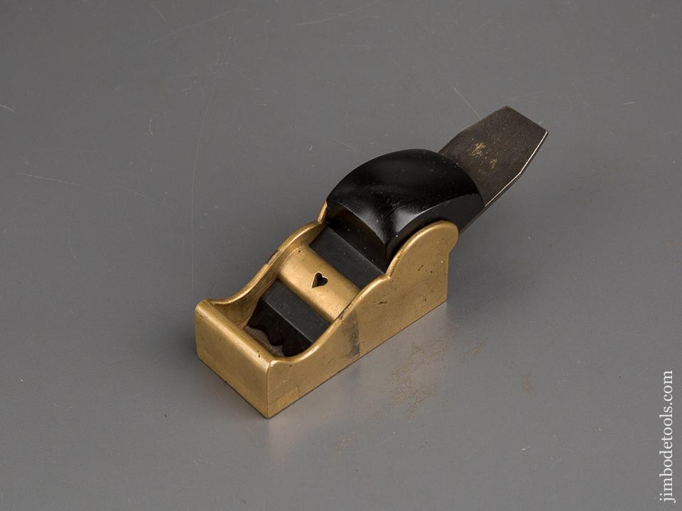 Brass Chariot Plane with Heart-Pierced Bridge and Ebony Wedge - EXCELSIOR 83638