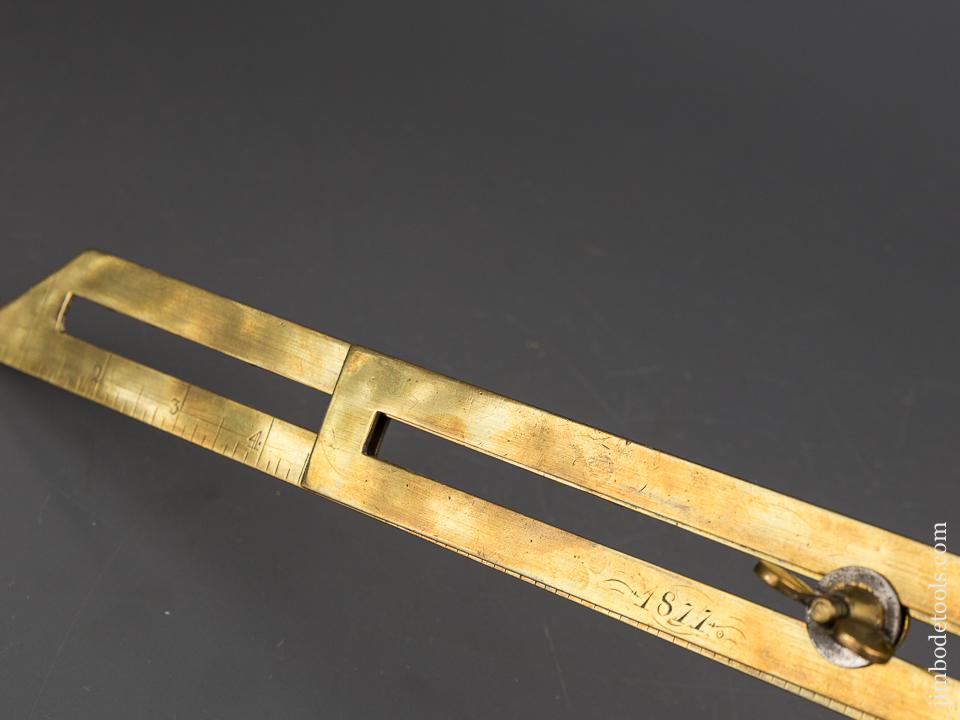 Twelve inch Brass Bevel Dated 1877 - 84206