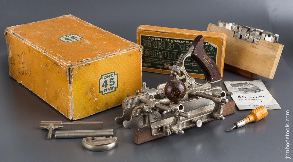 STANLEY NO. 45 Combination Plane 100% COMPLETE in Original Box SWEETHEART - 84359