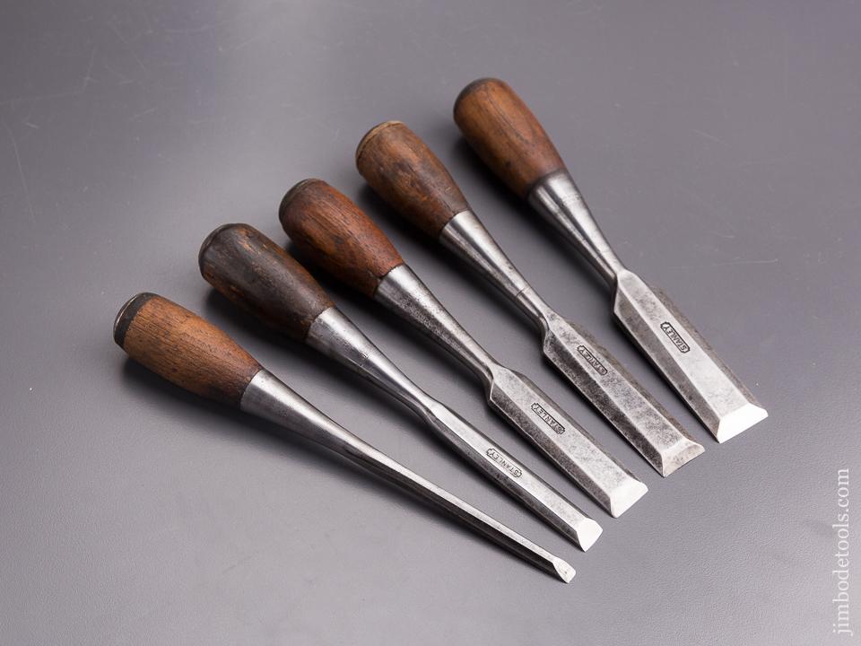 Set of Five STANLEY No. 50 EVERLASTING Chisels - 85259