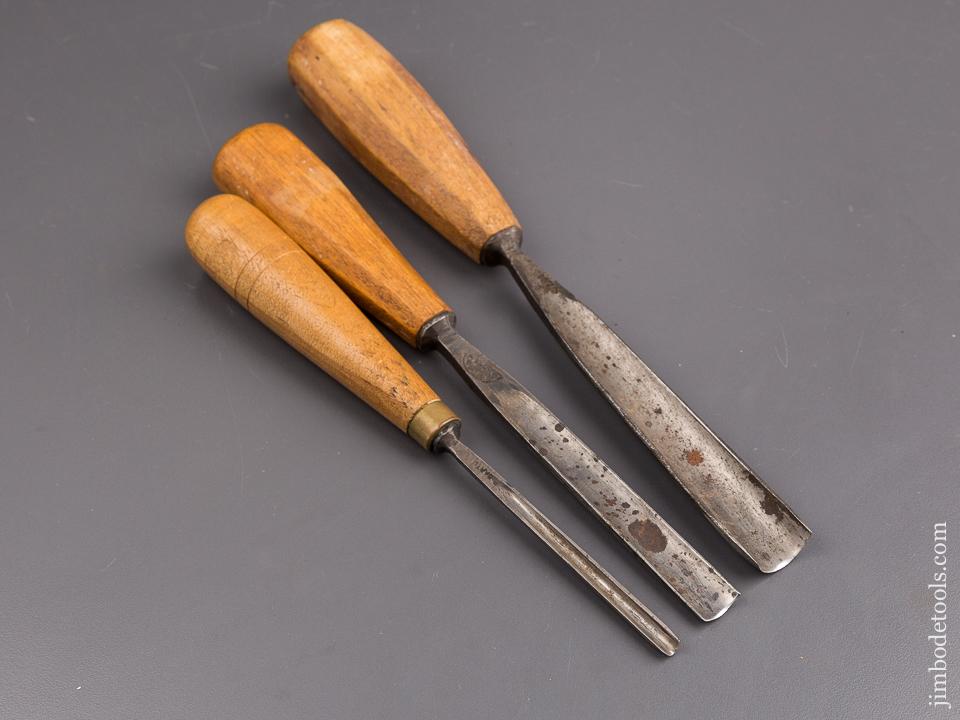 Three D.R. BARTON Carving Gouges - 85326