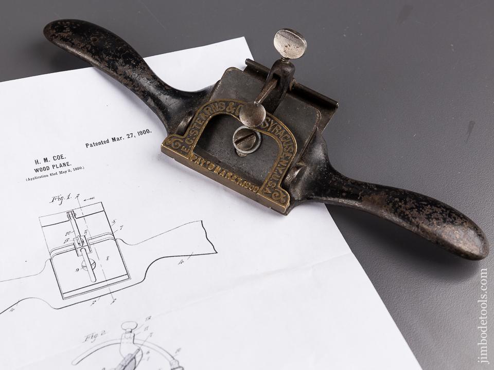 COE Patent March 27, 1900 STEARNS Flexible Sole Spoke Shave - 85704