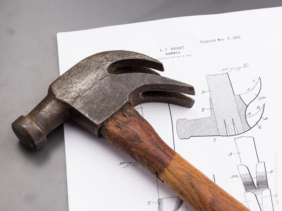 VOIGHT Patent November 4, 1902 Double Claw Hammer - 85806